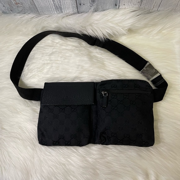 GUCCI monogram body bag / belt bag in black with shw - Picture 2 of 16